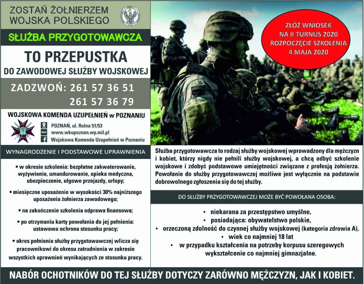 przeszkolenie wojskowe - plakat